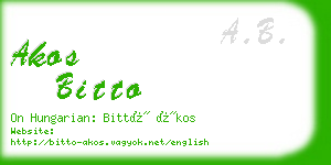 akos bitto business card